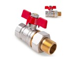 Robinet tip fluture cu bila 1/2" DN15 cu garnitura de etansare, Geko G70223
