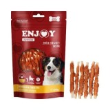 Cumpara ieftin Recompense pentru caini Enjoy Carnivore Rawhide Chews cu pui, 100 g
