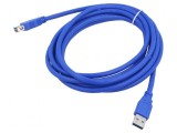 Cablu USB 3.0 A-A aurit 3m albastru