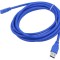 Cablu USB 3.0 A-A aurit 3m albastru