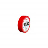 Banda electroizolatoare TED 19mm x 10metri rosie, Ted Electric