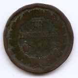 Franta 1 decime 1796 A - L&#039;AN 4 - A, Prima Republica, Cupru, 20 gr, 23 mm, KM-644 (1), Europa, Cupru (arama)