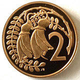 NOUA ZEELANDA 2 CENTS 1982 PROOF,( Flori Kowhai),KM#32.1, Australia si Oceania, Bronz