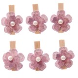 Cumpara ieftin Set 6 carlige cu flori roz 3D | Puckator
