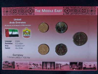 Seria completata monede - Emiratele Arabe Unite , 5 monede foto