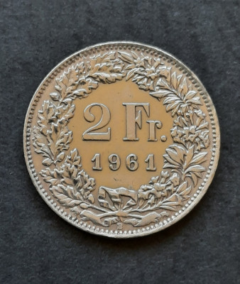 2 Francs 1961, Elvetia - B 4377 foto