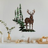 Cumpara ieftin Tablou metalic Deer Multicolor 65x79 cm