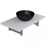 Set mobilier de baie, 2 piese, alb, ceramica