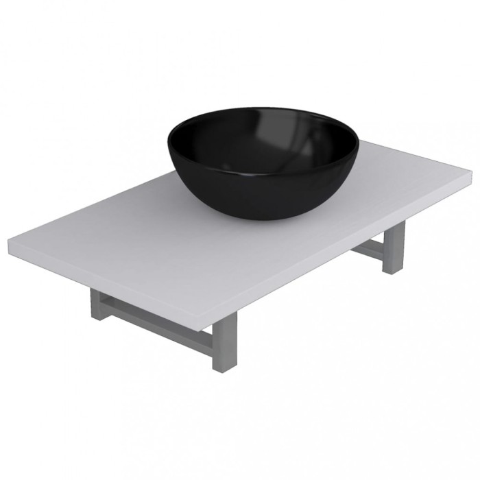 Set mobilier de baie, 2 piese, alb, ceramica