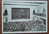 Carte postala, Bucuresti, Scoala Centrala de Fete, sala de serbari, perioada interbelica