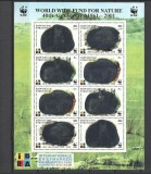 KYRGYZSTAN 2001 WWF FAUNA PROTEJATA VULPI - CU HOLOGRAM SI SUPRATIPAR