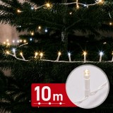 Instalație de Crăciun tip turturi, Phenom, 500 LED-uri alb cald și alb rece, 10m, cablu alb, IP44