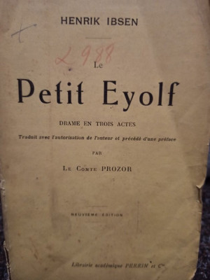 Henrik Ibsen - Le Petit Eyolf (1928) foto