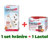 Set de hranire Lactol Beaphar + Lapte praf pisici, Lactol Kitten 250 gr