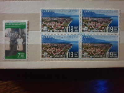 Lot Turcia 2019 - 5 timbre stampilate deparaiate foto