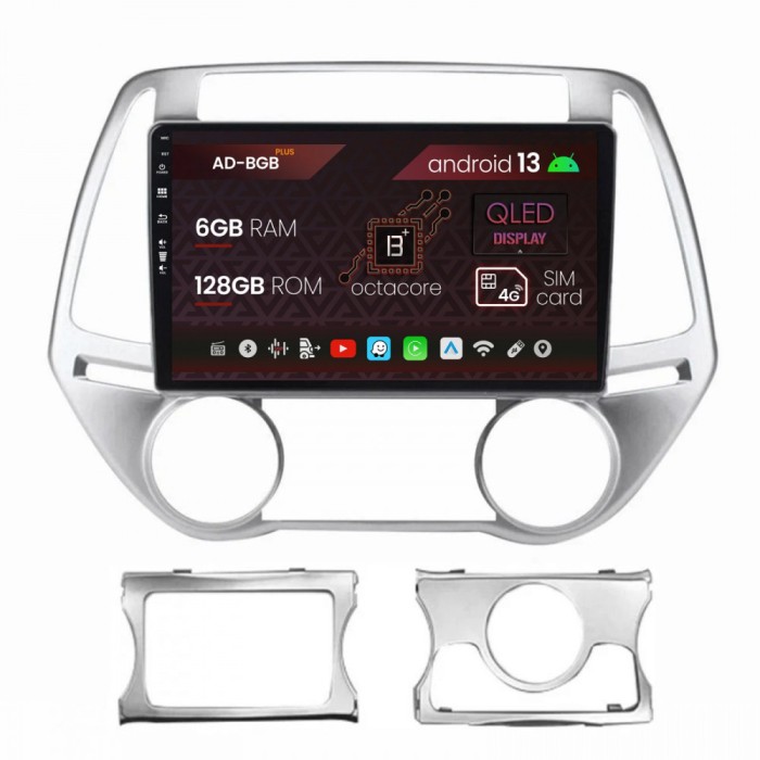Navigatie Hyundai I20 (2012-2014), Android 13, B-Octacore 6GB RAM + 128GB ROM, 9 Inch - AD-BGB9006+AD-BGRKIT218