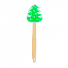 Spatula din silicon - pom de Craciun - 29 x 7,6 cm Best CarHome