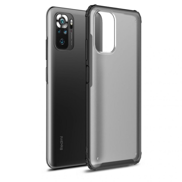Husa Plastic - TPU Tech-Protect HYBRIDSHELL pentru Xiaomi Redmi Note 10 / Xiaomi Redmi Note 10S, Frost, Neagra