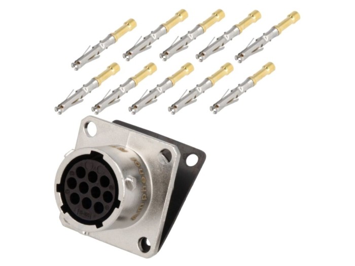 Conector Circular RT360, soclu mamă 10 PIN