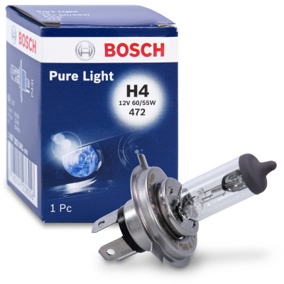 Bec Halogen H4 Bosch Pure Light, 12V, 60/55W foto