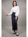 FUSTA DENIM COMBINATA CU TUL MADDALENA M Denim