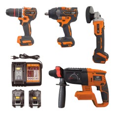 Aproape nou: Set scule electrice PNI WK450 cu 2 acumulatori 18V 5.0Ah, incarcator i foto