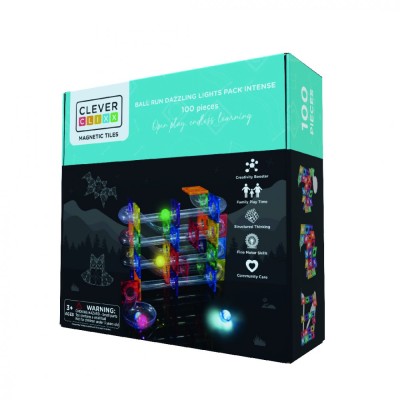 Joc magnetic Circuit cu bile luminoase 100 piese, Cleverclixx foto