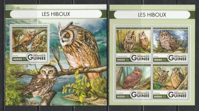 Guinea 2016 - Bufnite S/S 2v MNH foto