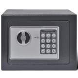 Cumpara ieftin Seif Otel Electronic cu 2 Chei, 23x17x17cm, Montare Podea/Perete, Gri Inchis, Ideal Acasa/Birou