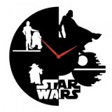 Ceas de perete metalic Krodesign StarWars KRO-1159, diametru 50 cm, negru, VivaTechnix