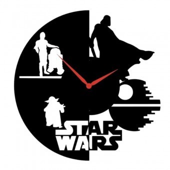 Ceas de perete metalic Krodesign StarWars KRO-1159, diametru 50 cm, negru foto
