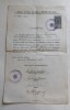 Certificat &ndash; Scoala de meserii, Arad, 1922