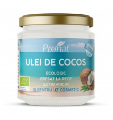 Ulei de cocos extravirgin bio presat la rece 200ml Pronat foto