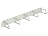 Organizator cablu metal 19&quot;/1U cu inele orizontale Gri, Delock 42116