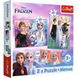 PUZZLE TREFL 2IN1 MEMO DISNEY FROZEN PRINTESELE SI TARAMUL LOR