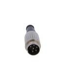 Mufa DIN tata 6 pini 240 drept pe cablu lipire 34V DELTRON 610-0600