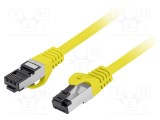 Patch cord LANBERG RJ45 S/FTP Cat 8.1 0,25m galben