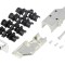 Conector D-Sub 9-Pin Mamă Unghi Drept pentru Lipire pe Cablu