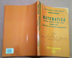 Matematica. Manual pentru clasa a XII-a Profil M1-Elemente de analiza matematica foto