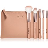 Notino Glamour Collection Travel Brush Set with Pouch set de călătorie cu pensule