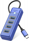 ORICO 4-Port USB HUB 3.0, USB Splitter pentru laptop cu cablu de 0.49ft, Multi U