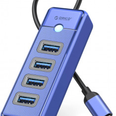 ORICO 4-Port USB HUB 3.0, USB Splitter pentru laptop cu cablu de 0.49ft, Multi U