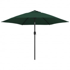 Umbrelă de soare cu stâlp din oțel 3 m, Verde