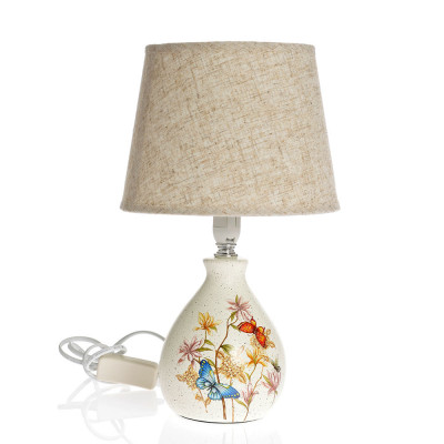 Lampa ceramica cu model floral 31 cm foto