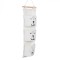 Organizator suspendat cu buzunare, Bumbac/Poliester, 20x58 cm, bej/alb