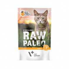 Hrana umeda pentru pisici, RAW PALEO CAT, STERILISED, carne de curcan, 100 g AnimaPet MegaFood