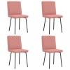 VidaXL Scaune de sufragerie 4 buc piele artificială roz 3315220