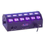 Proiector LED 2 in 1, albe si UV, DMX, 24 x 3 W, Ibiza