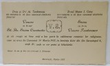 INVITATIE LA CUNUNIA RELIGIOASA , FORMAT CARTE POSTALA , 1937