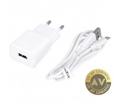 Incarcator Retea Cu Cablu microUSB MaXlife MXTC-01 10.5W 2.1A 1 x USB-A Alb foto